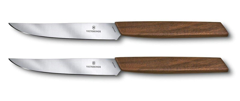  Victorinox 6.9000.12G Swiss Modern 2-Piece Steak Knife Set, 5,  Walnut Wood: Home & Kitchen